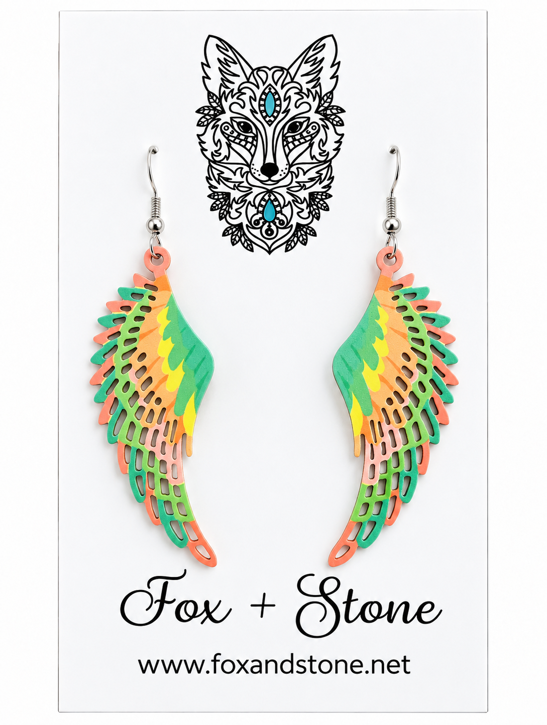 Indian Sunburst Feather Earrings