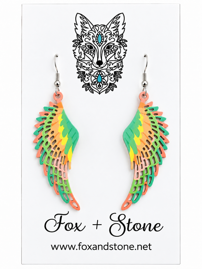 Indian Sunburst Feather Earrings