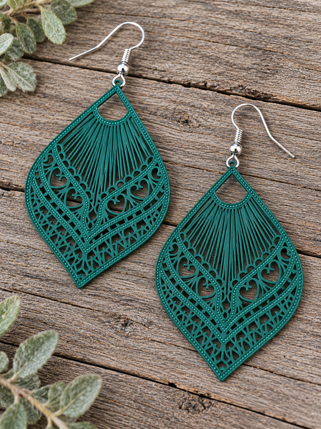 Samantha Seafoam Filigree Earrings