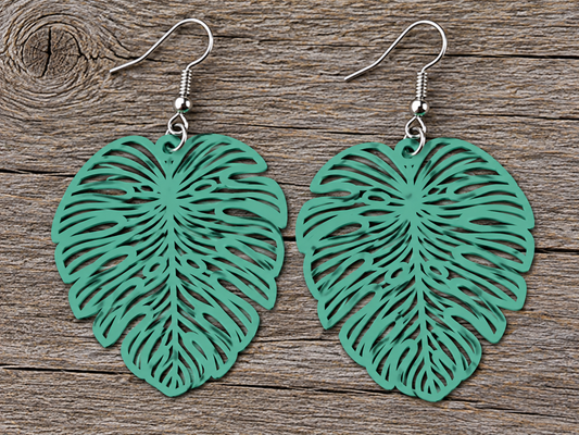 Athena Seafoam Leaf Earrings