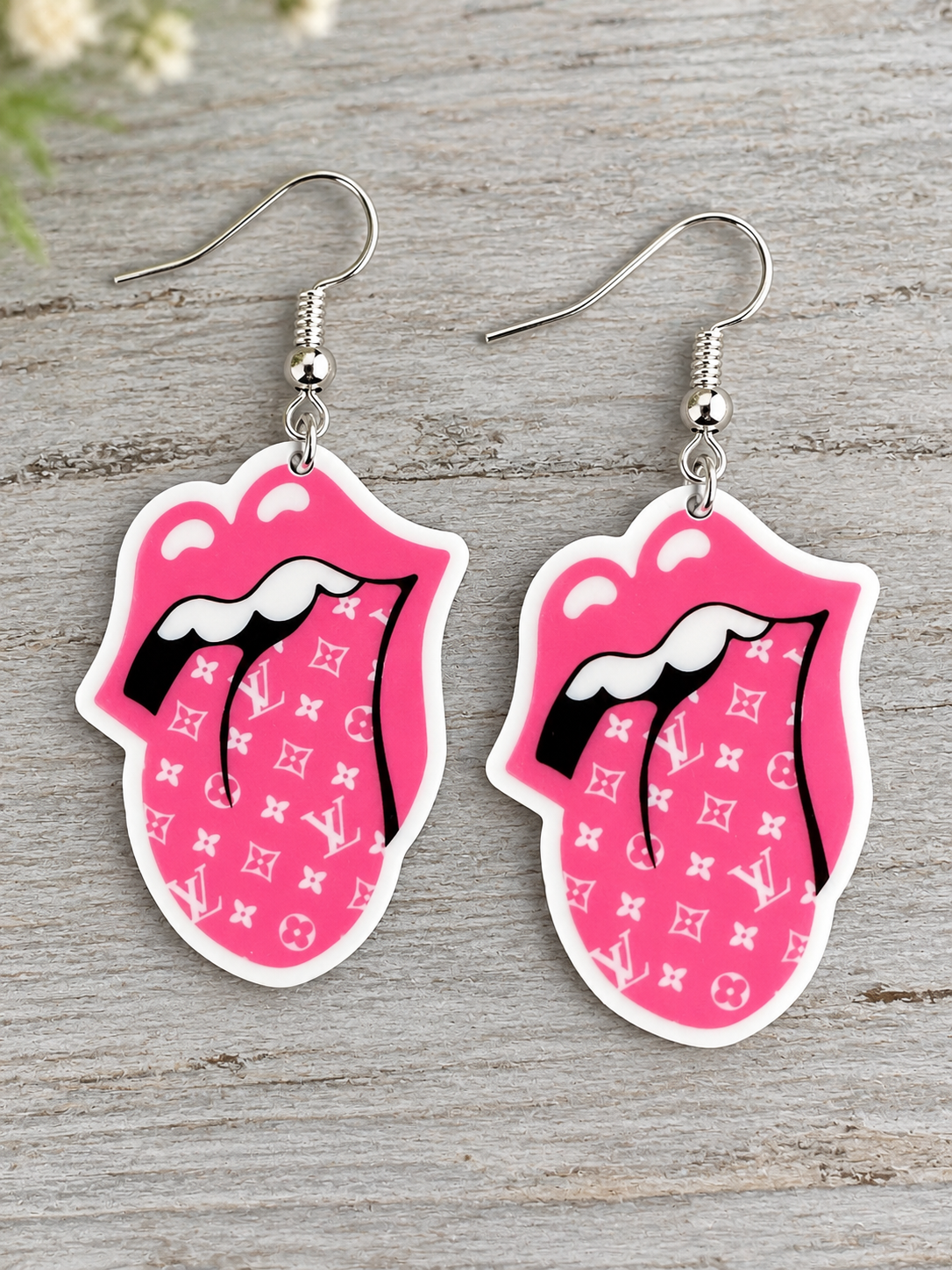 Rock On Hot Lips Earrings