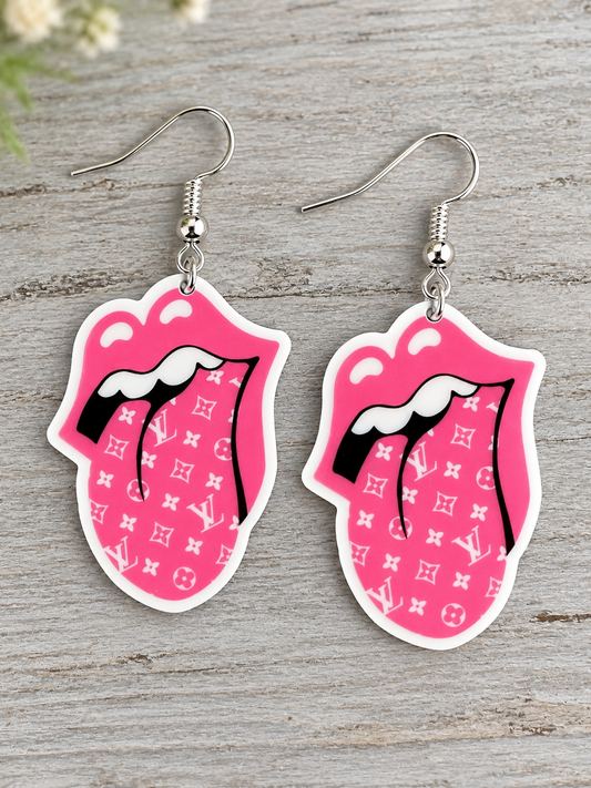 Rock On Hot Lips Earrings