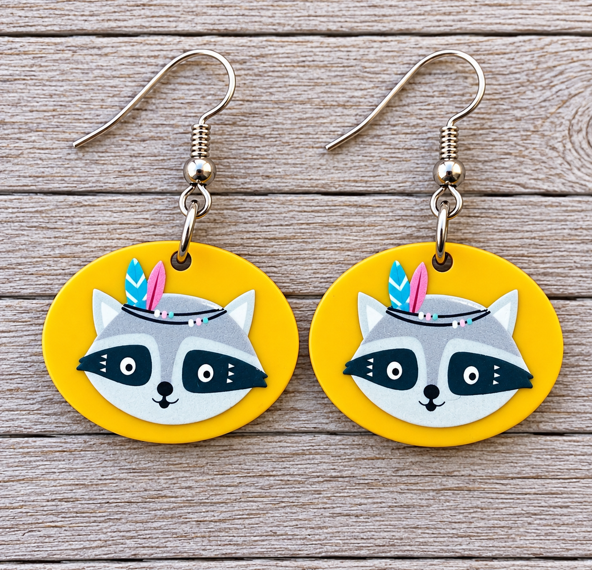 Pretty Racoon Earrings