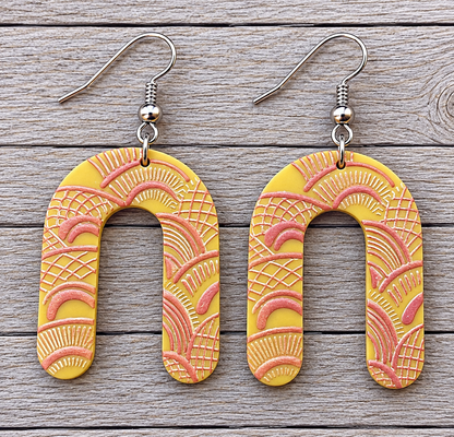 Mustard Arch Earrings