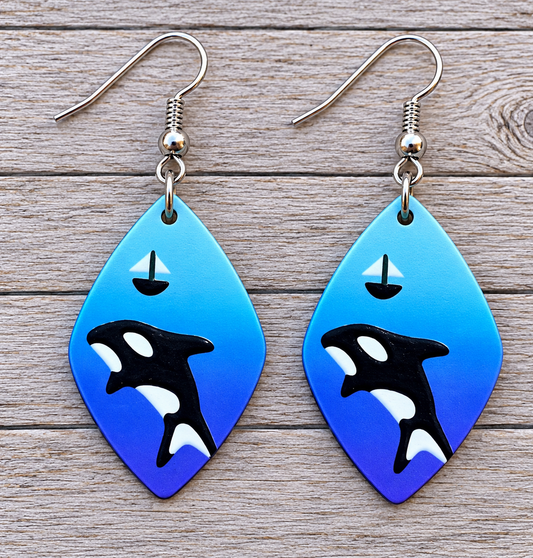 Beautiful Whale Earrings