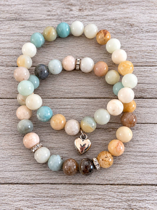 Amazonite Double Natural Stone Bracelets