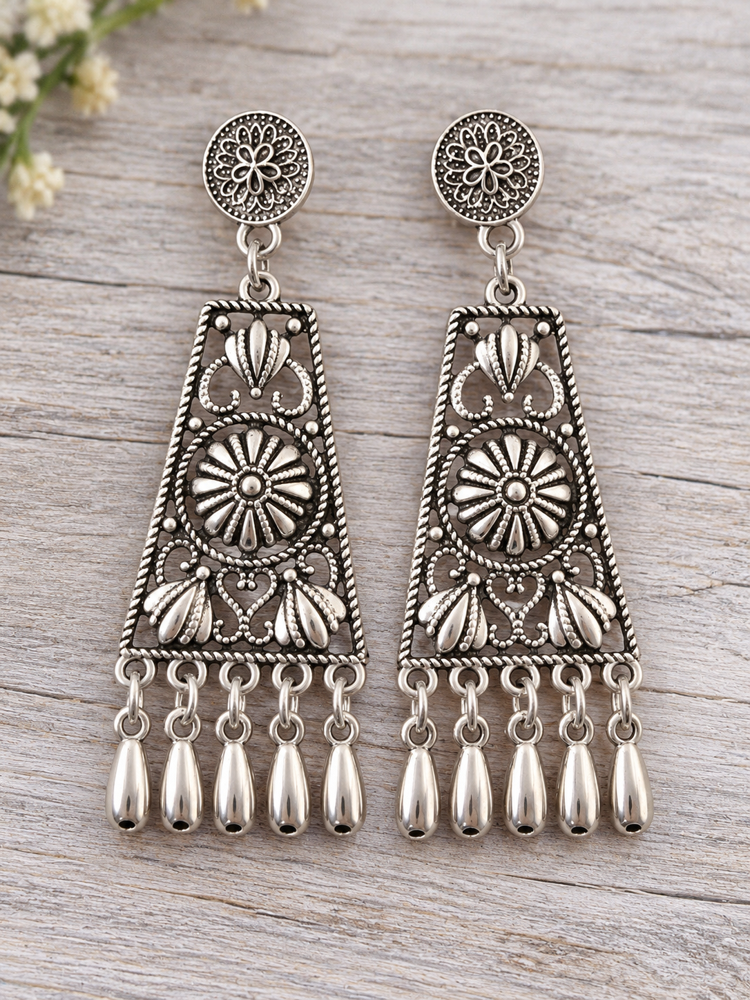Beautiful Silver Dangle Earrings