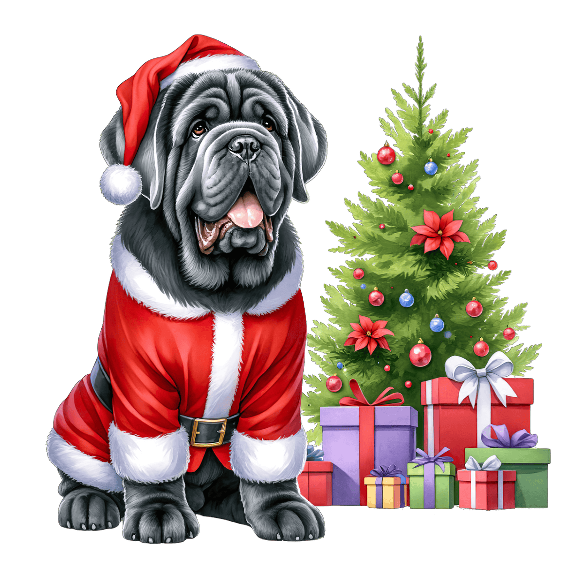 Neo Mastiff Xmas Earrings