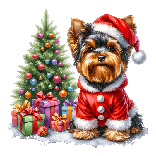 Yorkshire Terrier Xmas Dog Earrings