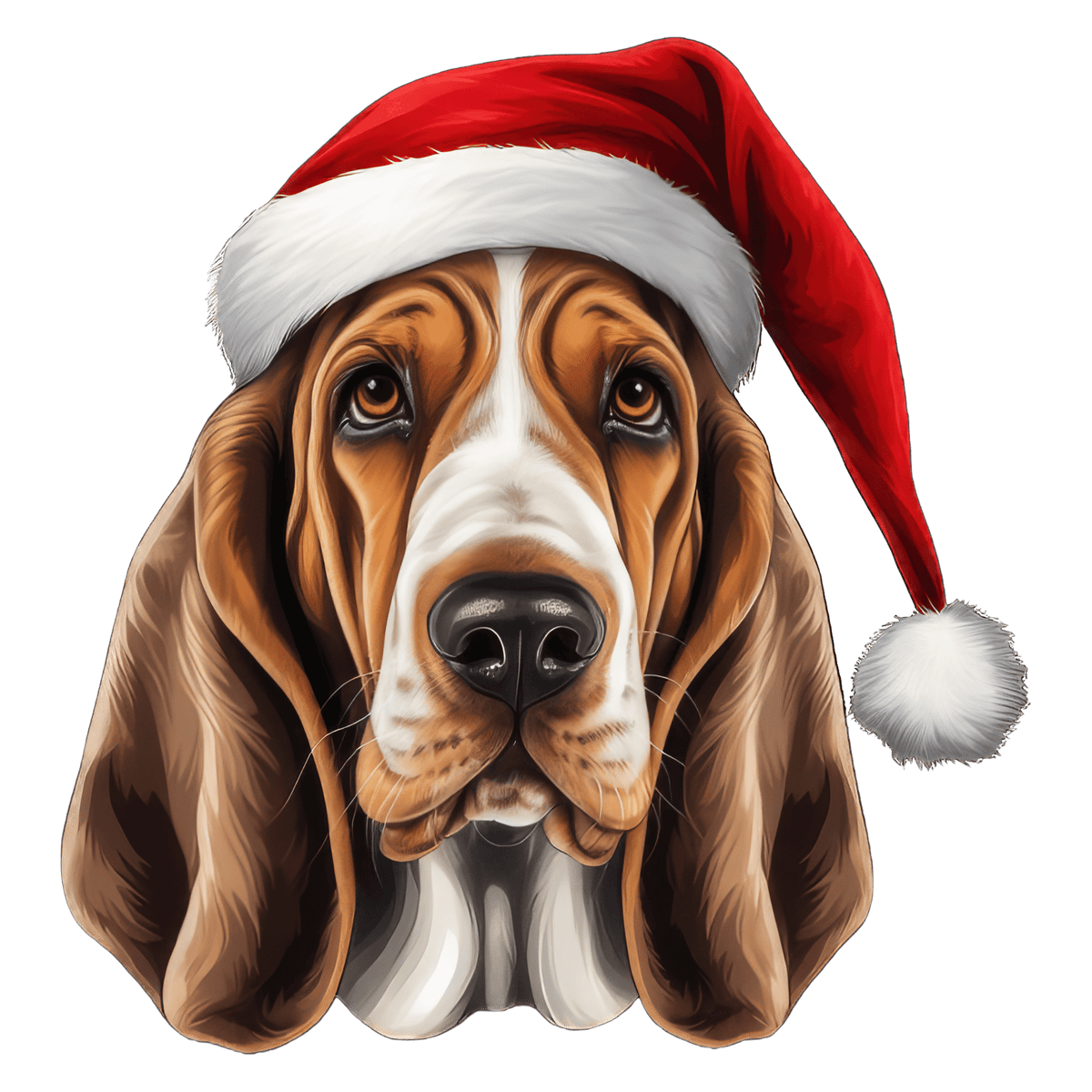 Basset Hound Xmas Dog Earrings