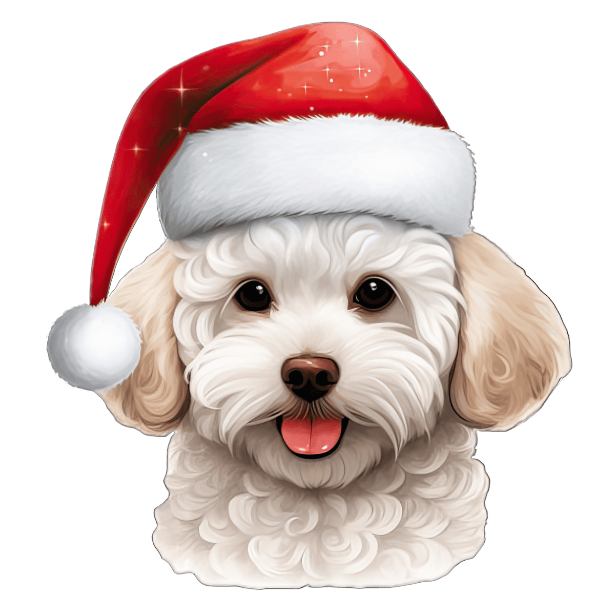 Bishons Frise Xmas Dog Earrings
