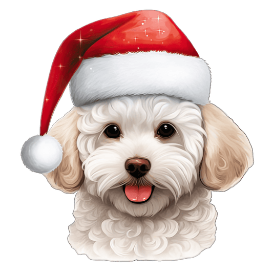 Bishons Frise Xmas Dog Earrings