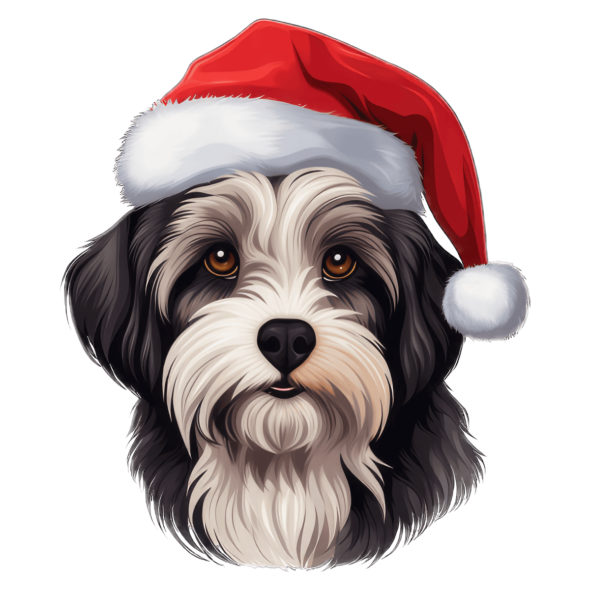Biewer Terrier Xmas Dog Earrings