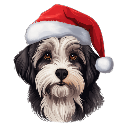 Biewer Terrier Xmas Dog Earrings