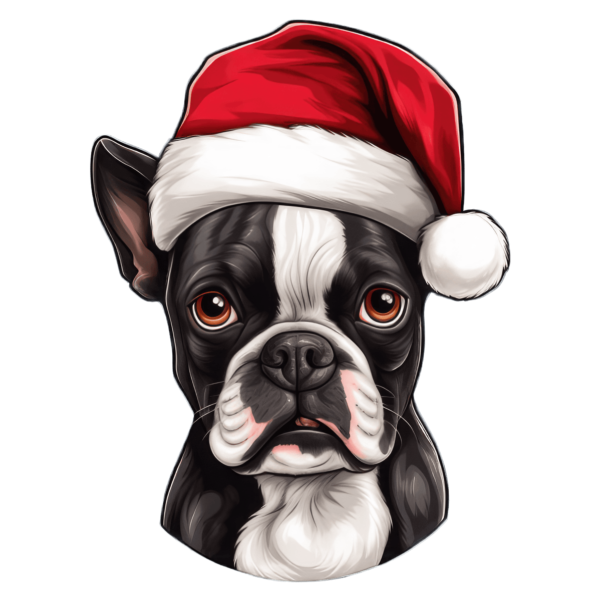 Boston Terrier Xmas Dog Earrings