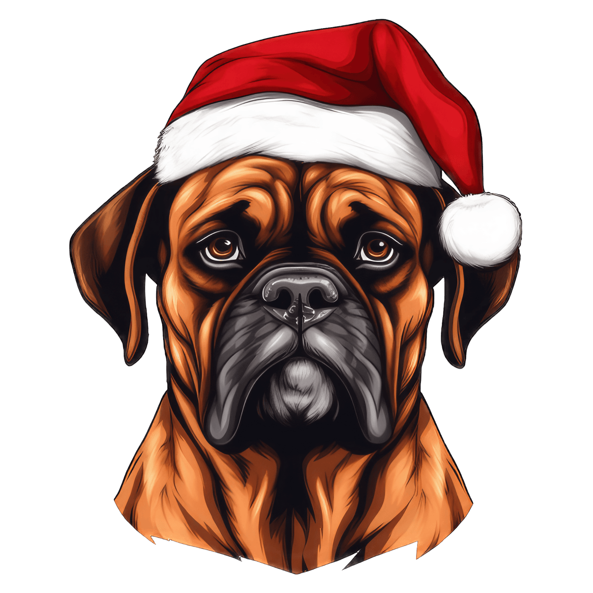 Boxer Xmas Dog Earrings