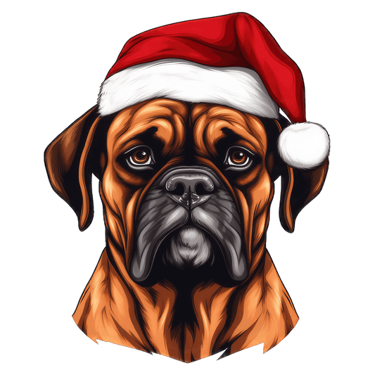 Boxer Xmas Dog Earrings
