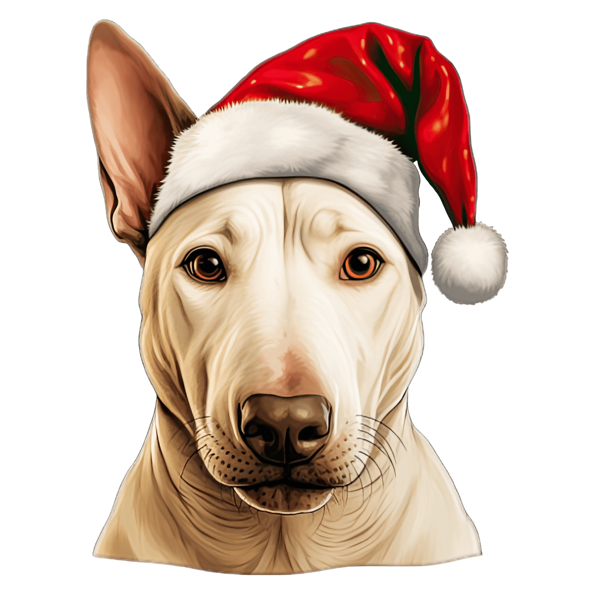 Roman Nose Bull Terrier Xmas Dog Earrings