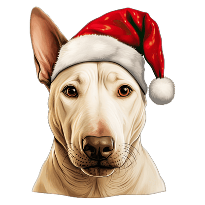 Roman Nose Bull Terrier Xmas Dog Earrings