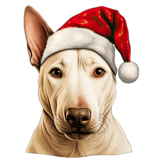 Roman Nose Bull Terrier Xmas Dog Earrings