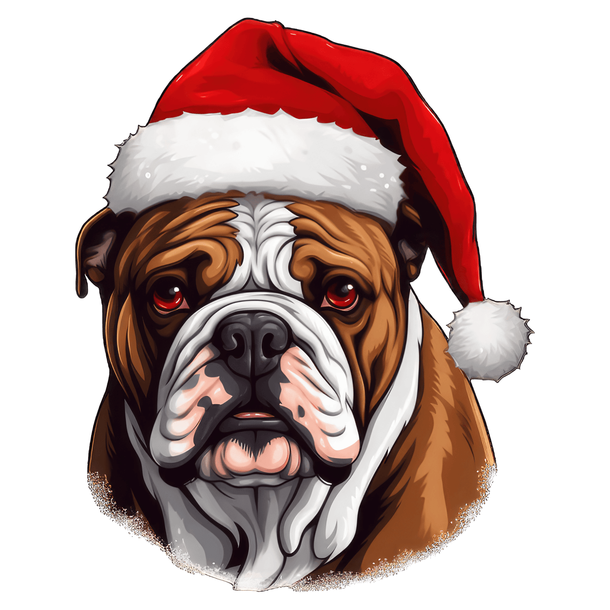 Bulldog Xmas Dog Earrings
