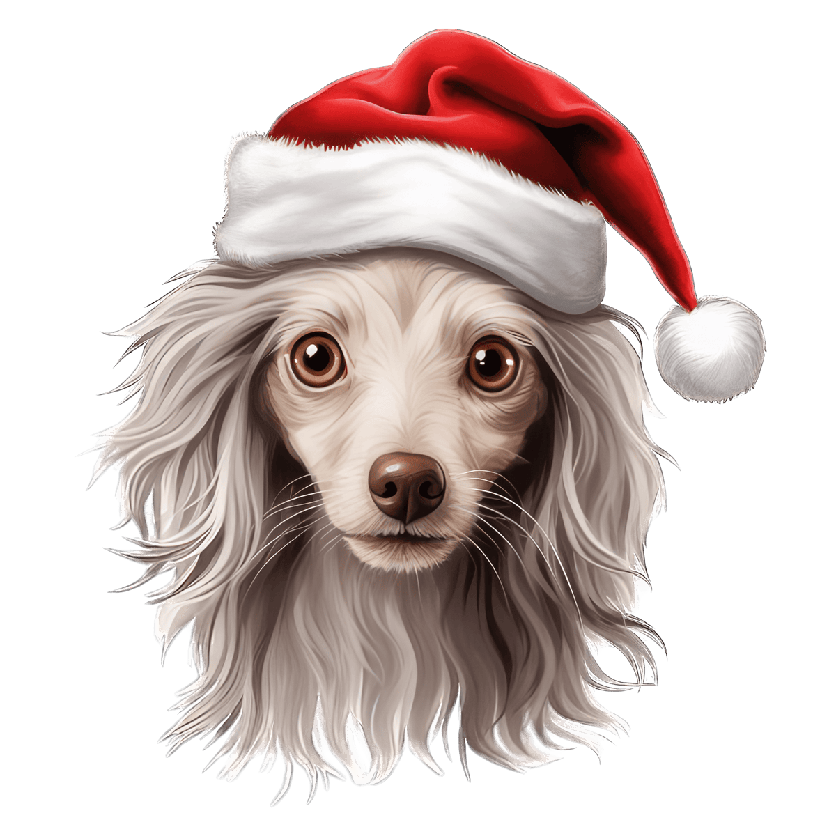 Chinese Crested Xmas Dog Earrings