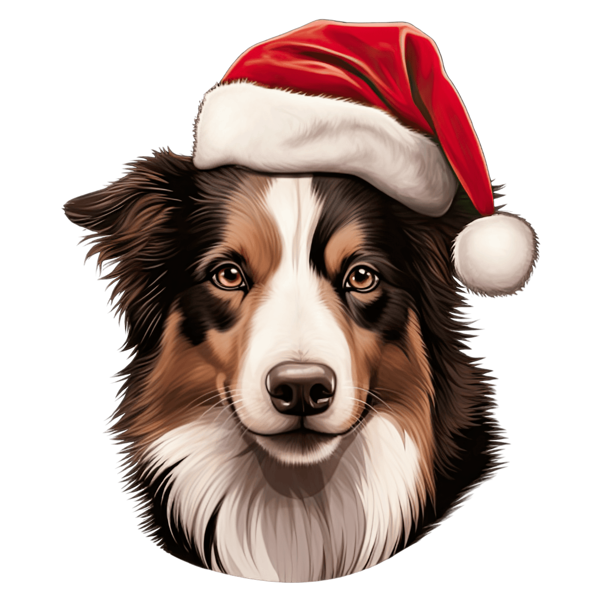 Collie Xmas Dog Earrings