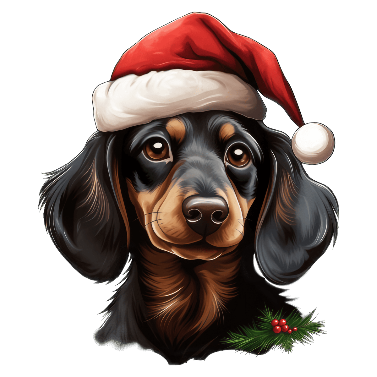Dachshund  Xmas Dog Earrings 1