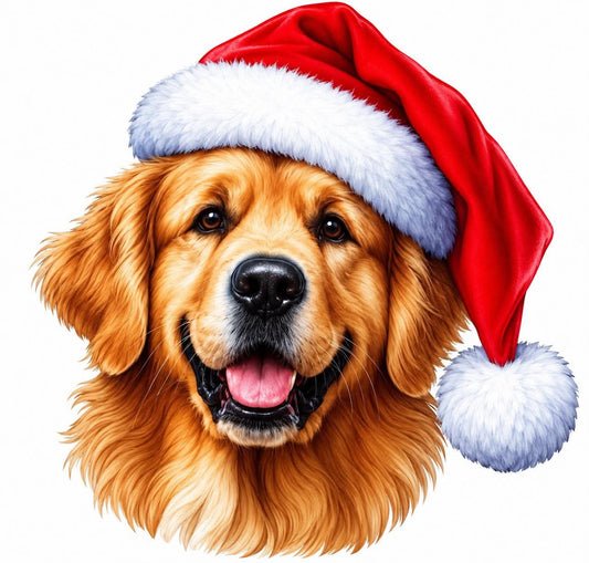 Golden Retriever Xmas Dog Earrings 1