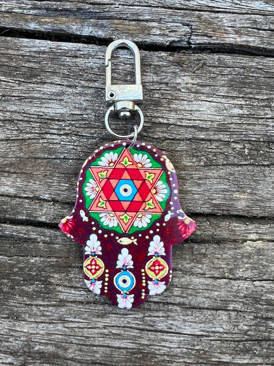 Hamsa Eye Dreamcatcher Keyring