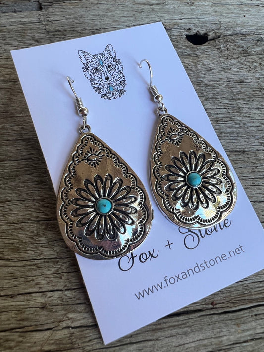 Lux Daisy Metal Earrings