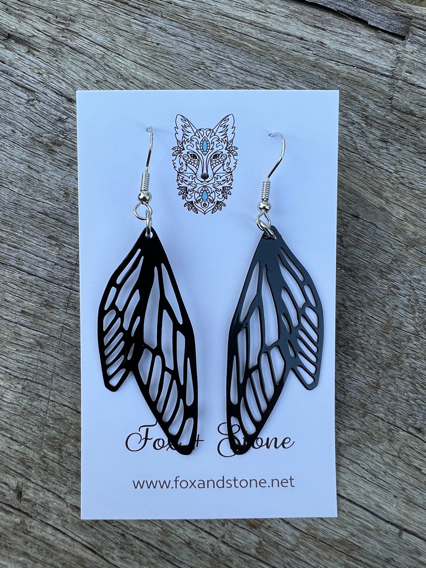 Black Adelina Fairy/Angel Wing Filigree