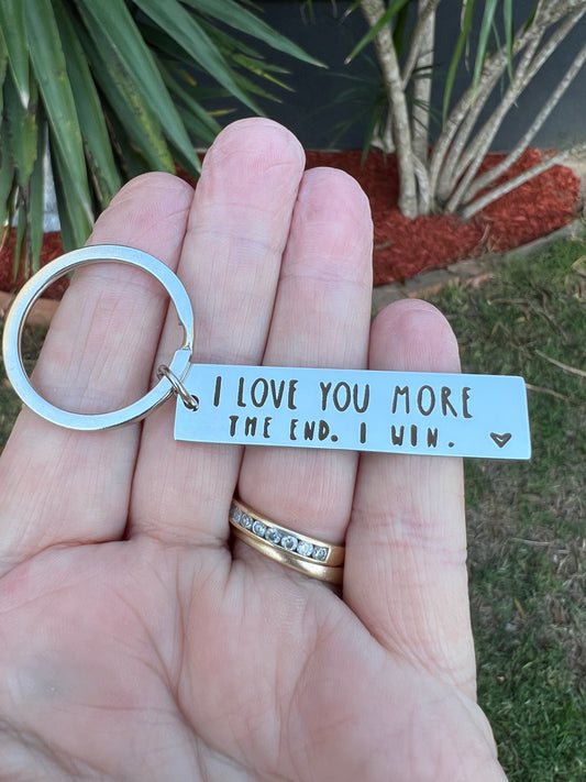 Love You More Keyring