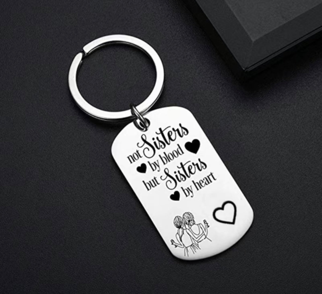 Sisters By Heart Keyring