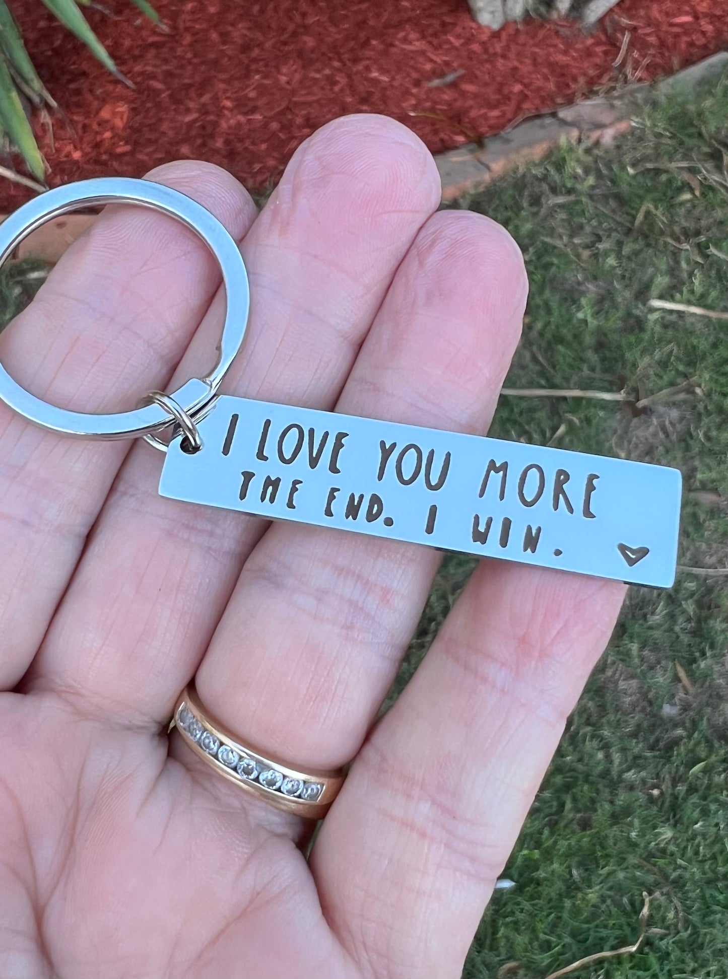 Love You More Keyring