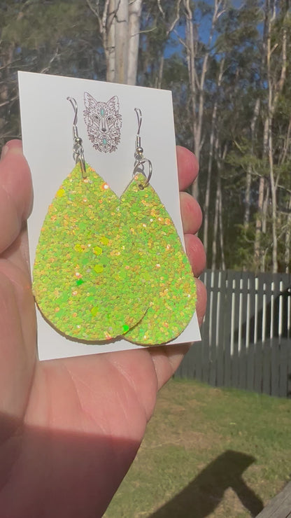 Citrus High Sparkle Large Sequin Earrings