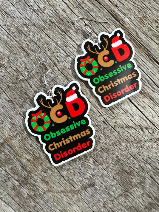 OCD Christmas Earrings