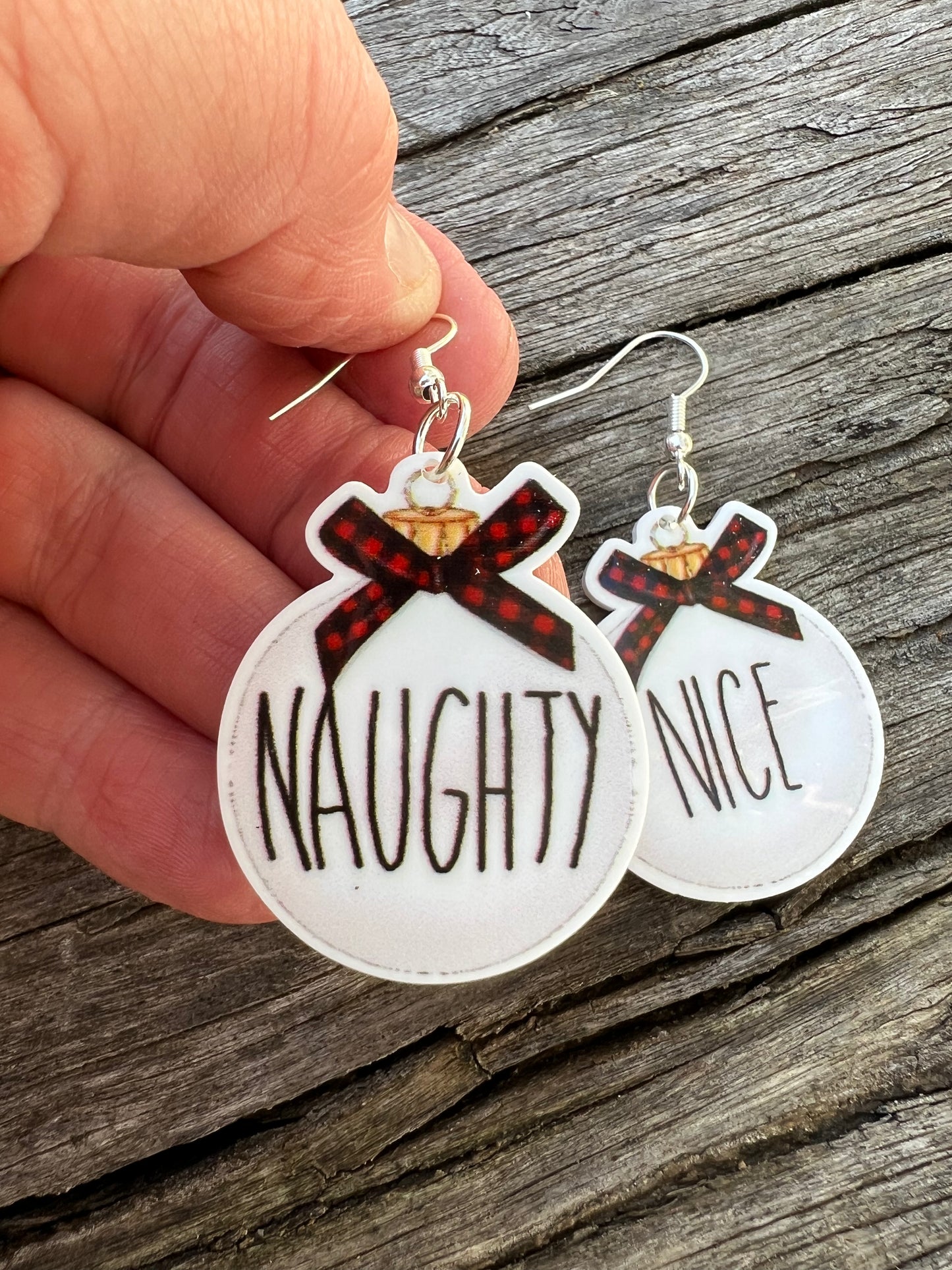 Naughty + Nice Christmas Earrings