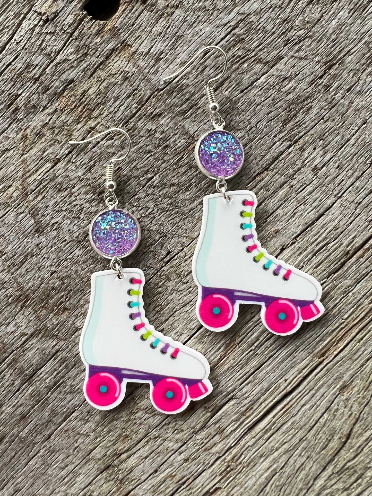 Disco Inferno Skate Earrings