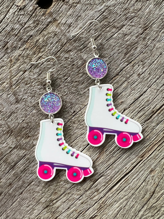 Disco Inferno Skate Earrings