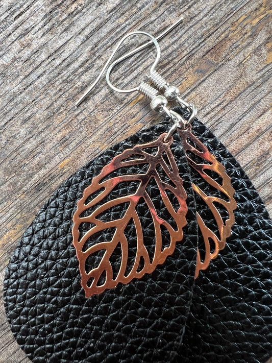 Rose Gold Vegan Earrings