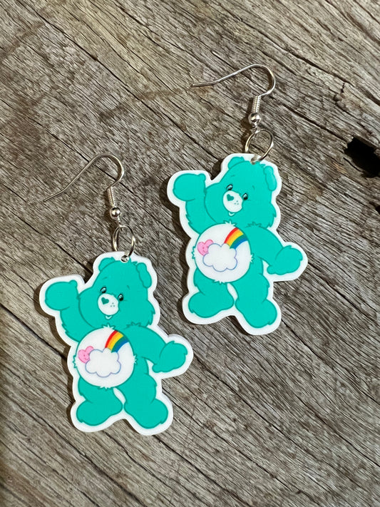 Turquoise Bear Plannar Earrings