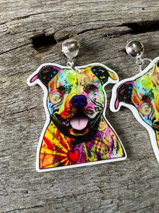 Beautiful Staffy Stud Earrings