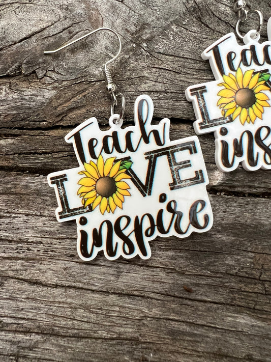 Beautiful Sunflower Teacher Earrings