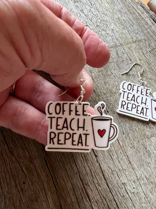Coffee Teach Earrings