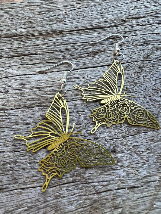 Callie Butterfly Filigree Earrings