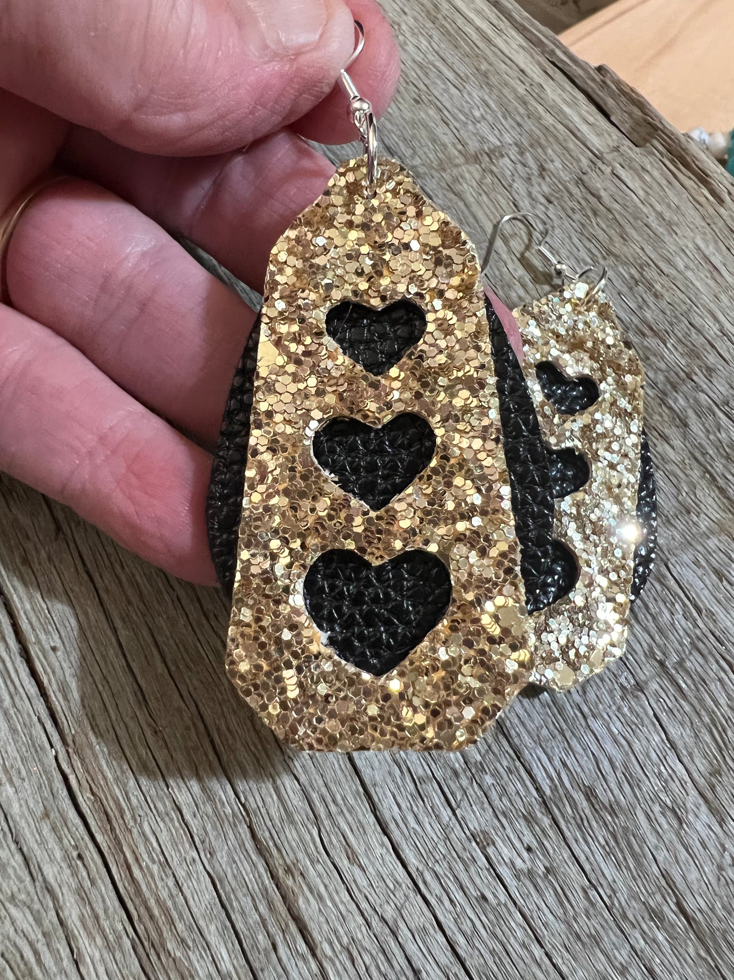 Sparkled Gold Vegan Earrings