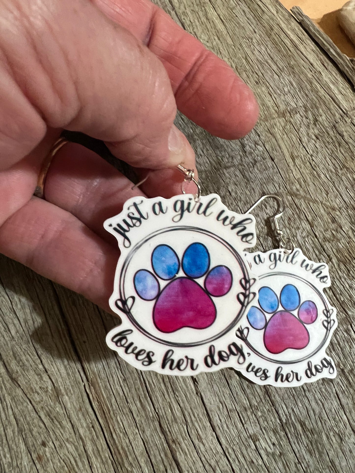 Loves Her Dog Earrings