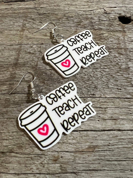 Coffee and Teach Earrings