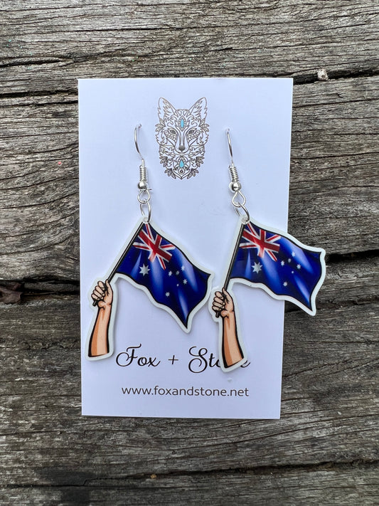 Australia Day Flag Earrings